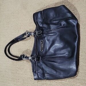Coach Black Leather Shoulder Bag